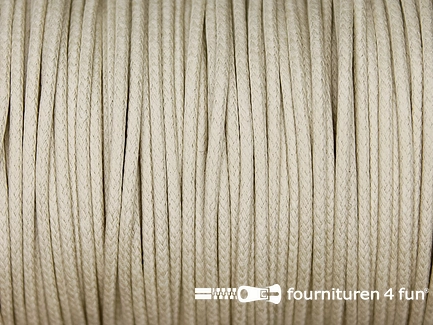 Katoen wax-look koord 1,5mm safari beige