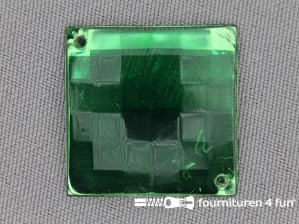 5 stuks Strass stenen vierkant 25mm gras groen