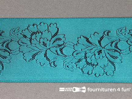 Floral lint 48mm turquoise