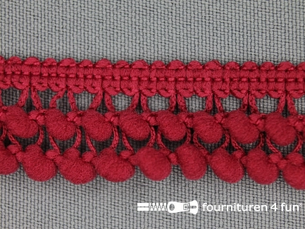 Rol 25 meter mini bolletjesband - 19mm - koraal rood