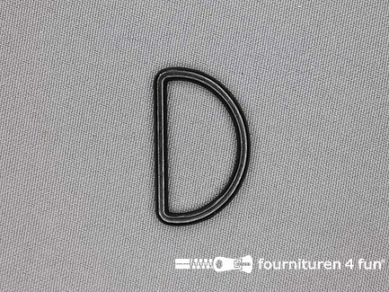 D-ring - 30mm - antraciet zwart