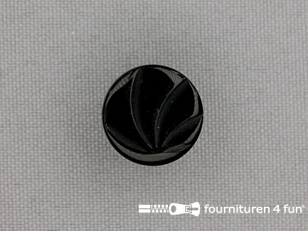Design knoop 15mm blad zwart