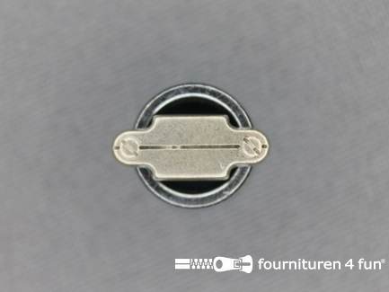 Houtje touwtje knoop 15mm zilver