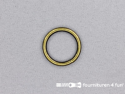 Stalen ring 20mm brons