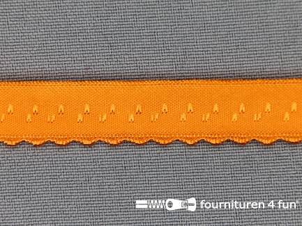 Luxe elastische biasband 12mm oranje