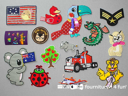 Collectie strijkapplicaties - 15 delige set - opstrijkbare patches