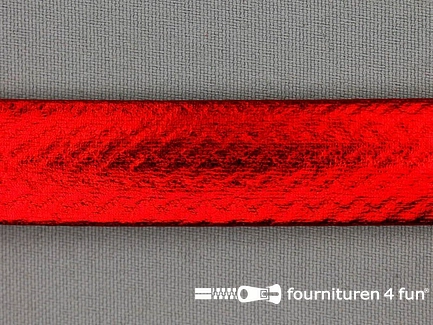 Metallic biasband 20mm rood