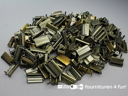 RESTPARTIJ - Ruim 200 stuks bretelversteller 25mm brons - B-KEUZE