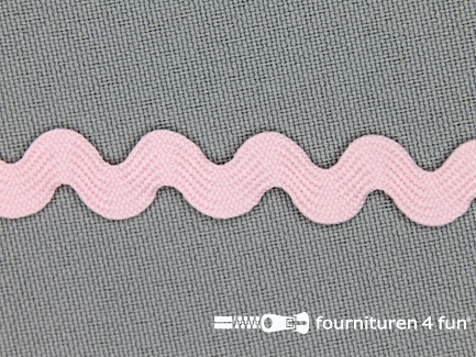 Zigzag band 11mm licht roze
