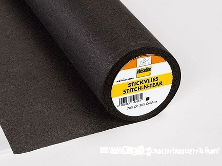 Rol 25 meter x 45cm Vlieseline Stik & Trek - zwart