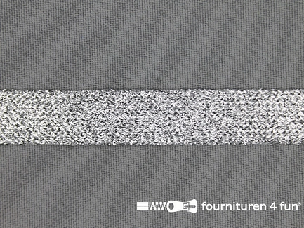 Rol 25 meter zilver band - lurex - 14mm