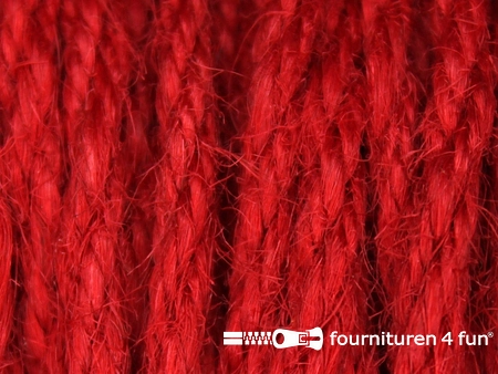 Jute koord 4mm rood