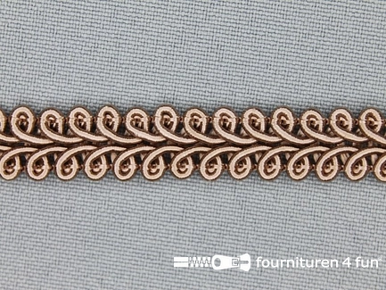 Kaart 50 meter viscose galon 11mm mokka-beige