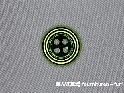 Clownsknoop - metallic - 38mm - lime groen