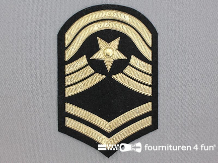 Army applicatie 70x108mm militaire schouder patch - goud metallic