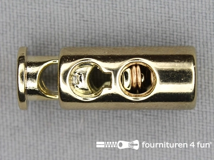 Koordstopper - 27mm - cilinder - goud