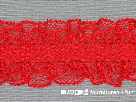 Elastisch kant 58mm kousenband rood
