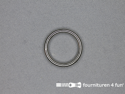 Stalen ring 20mm vernikkeld