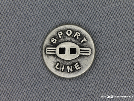 Zilveren knoop 21mm sport line