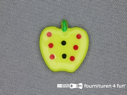 Kinder knoop 21x22mm appel - lime groen