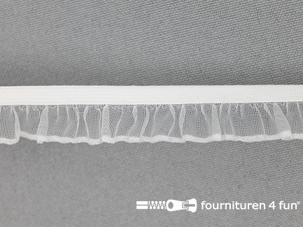 Elastisch ruche band 14mm off white