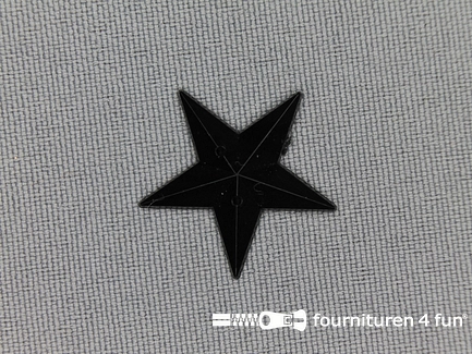 Strass steen 21mm ster zwart