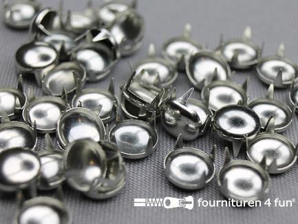 RESTANT 32 stuks Studs 12mm bol rond chroom