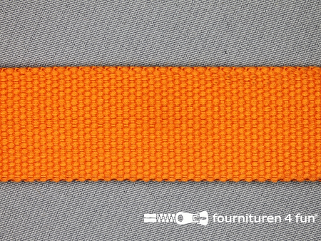 Rol 22 meter koppelriem band - extra stevig tassenband - 32mm - licht oranje