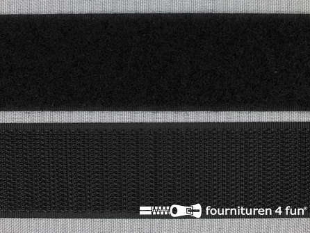 Rol 25 meter klittenband 50mm zwart