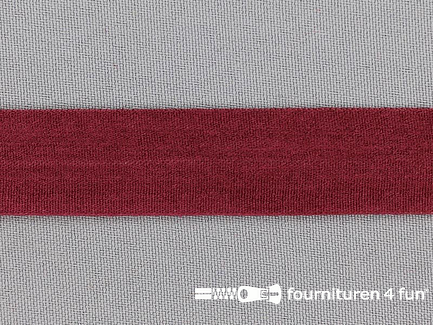 Rol 50 meter rekbare vouwtres 20mm bordeaux rood