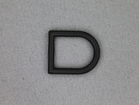 D-ring 14mm kunststof zwart