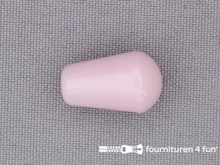Koorduiteinde - kunststof - met dopje - 12x18mm - baby roze