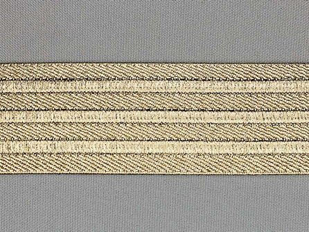 Gekleurd elastiek 38mm goud - zwart