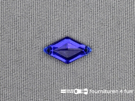 50 stuks Strass steen 9x15mm ruit kobalt blauw