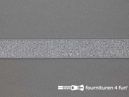 Gekleurd  elastiek 20mm zilver