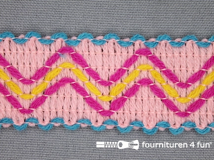 Indianenband 33mm roze