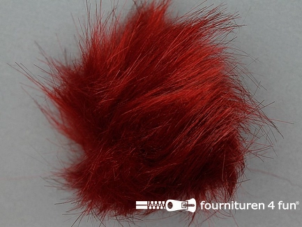Bont pompon 8cm licht bordeaux rood