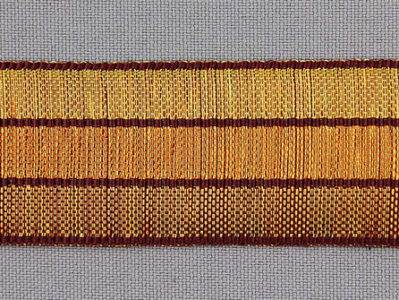 Gestreept nylon keperband 30mm oranje - brique