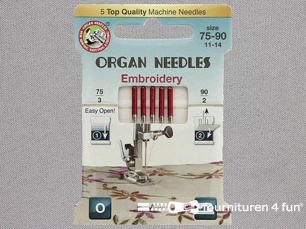 Organ Needles naaimachine naalden - Borduren 75-90