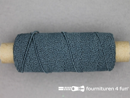 Elastisch garen - rimpel elastiek - 30 meter - staal grijs