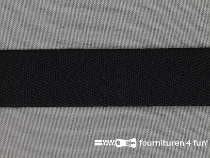 Luxe keperband - 25mm - zwart