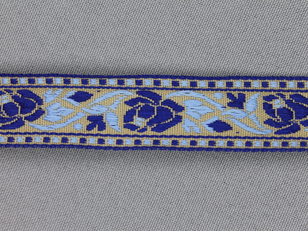 Folklore band 20mm kobalt - licht blauw