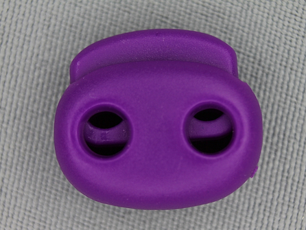 Koord stopper 21mm dubbel cyclaam - paars