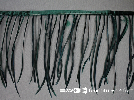 Hanenveren band 150mm petrol groen 95cm