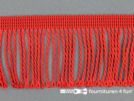 Kaart 25 meter nylon franje - 60mm - rood