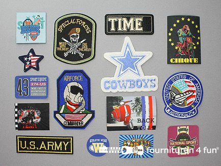 Collectie strijkapplicaties - 15 delige set - opstrijkbare patches