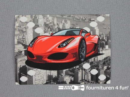 Applicatie 63x85mm rechthoek sport car ny