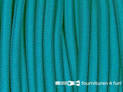 Rol 50 meter elastisch koord 3mm aqua petrol