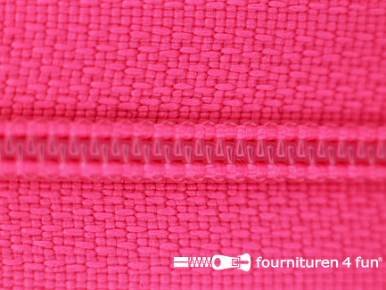 Niet deelbare nylon rits 3mm fel roze