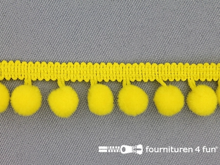 Bolletjesband - 18mm - fel geel